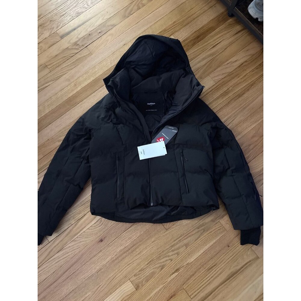 Halfdays Georgie Puffer Jacket Black XL, new with tags, Removable Hood - Picture 2 of 9